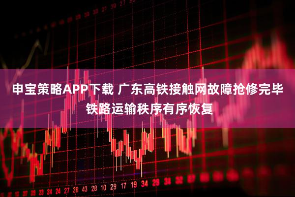 申宝策略APP下载 广东高铁接触网故障抢修完毕 铁路运输秩序有序恢复